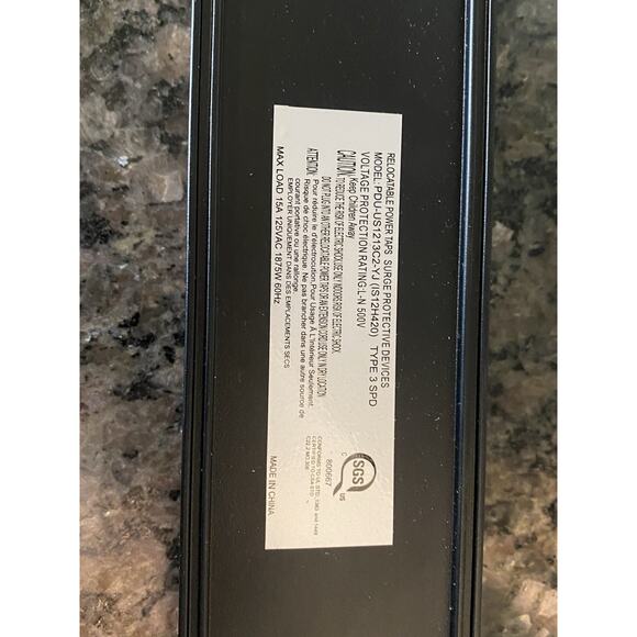 CRST 12-Outlet Surge Protector Power Strip w/ Individual Switches 27” - Picture 6 of 10